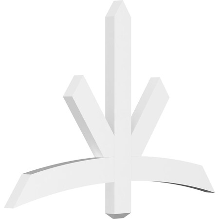 Ekena Millwork Alberta Architectural Grade PVC Gable Bracket, 48"W x 32"H x 2"D x 4"F, 16/12 Pitch GBP048X32X0204ALB00